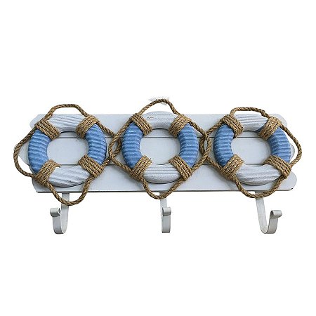 Cabideiro De Boia Azul E Branco TM-25
