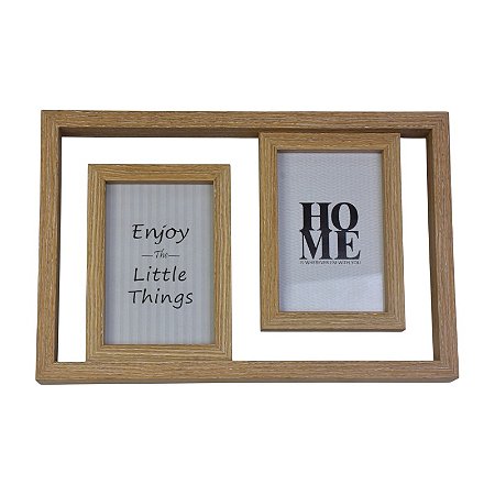 Quadro Com Duas Molduras Marrom TM-39B