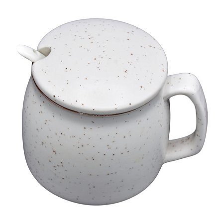 Pote De Tempero Com Colher Branca TJ-39B