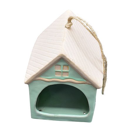 Casa Para Passaros Em Ceramica Marrom TJ-42A