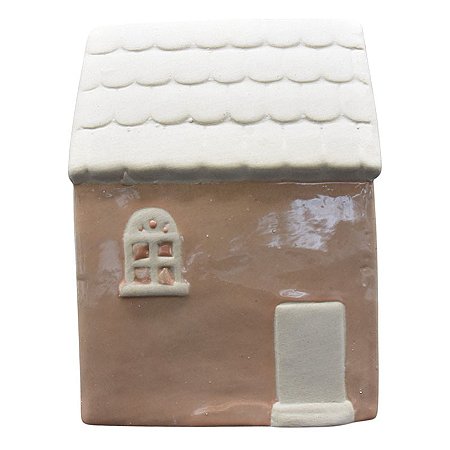 Casa Para Passaros Em Ceramica Rosa Salmão TJ-42B