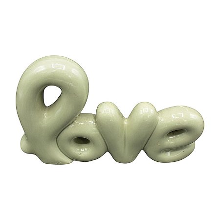 Ceramica Decorativa Love Cinza TJ-43B