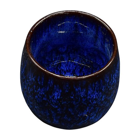 Copo Em Ceramica Efeito Pedra Azul TJ-58A