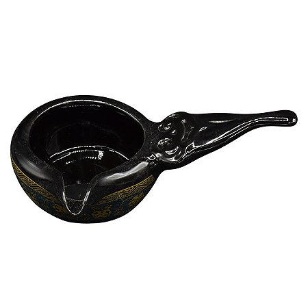 Leiteira Com Cabo Desenhos Verde TJ-60G