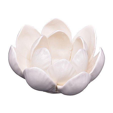 Porta Vela Flor De Lotus Em Ceramica P TJ-64