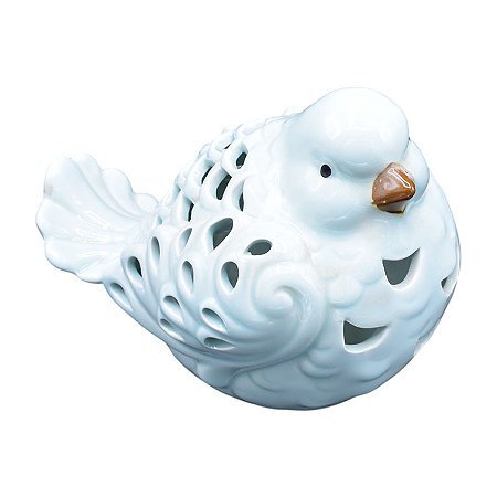 Decoração Em Ceramica Passaro Turquesa TJ-71A