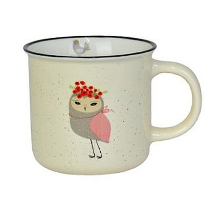 Caneca De Coruja Cinza TK-69G