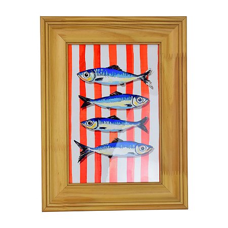 Quadro Vermelho Sardinhas XP-77B