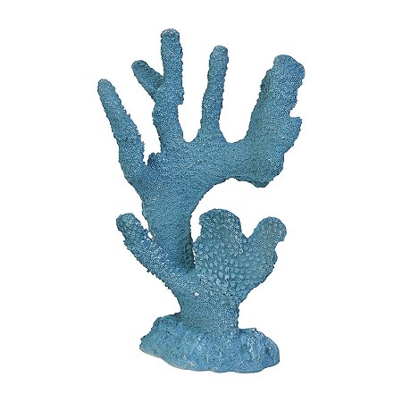 Enfeite Coral Moderno Em Resina Azul 1 TM-99B