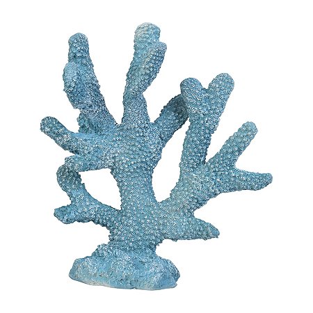 Enfeite Coral Moderno Em Resina Azul TN-01B