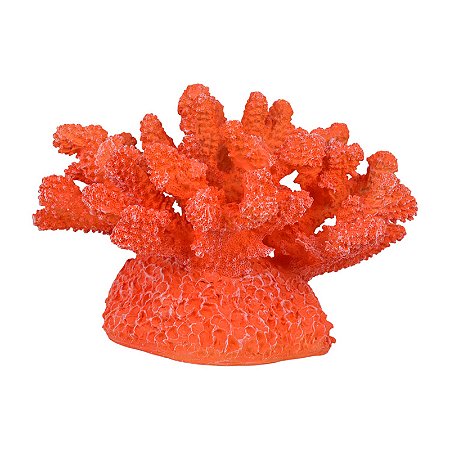 Enfeite Coral Em Resina 19X15 Vermelho TN-02C