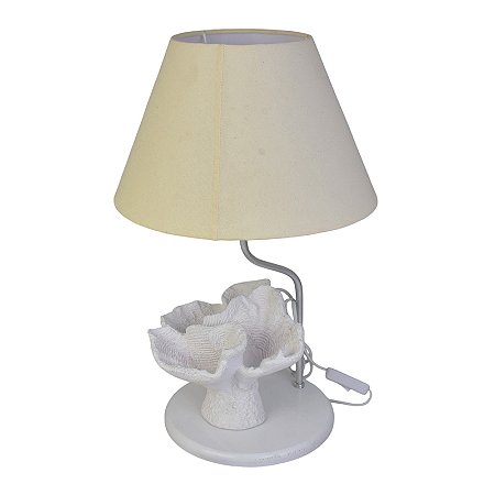 Abajur Coral Medio Branco XP-89G