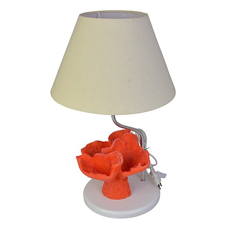 Abajur Coral Medio Vermelho XP-89I