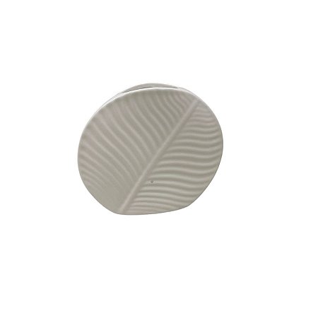 Vaso Oval Canelado Branco SA-79