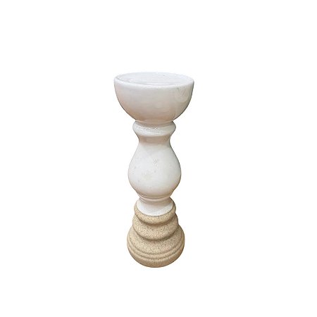 Castiçal Branco com Base Trabalhada SB-40