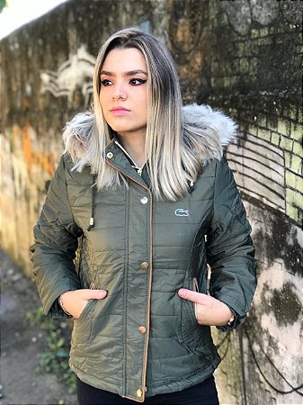 jaqueta peluciada feminina