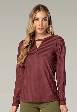 Blusa Eternity Suede Canelado