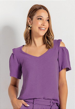 Blusa Vitamina Air Flow Decote V