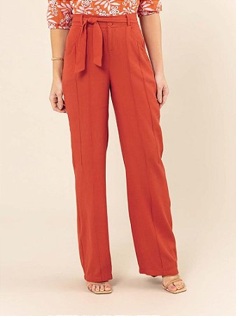 Calça "Vibrante" Semi Wide Nervurada