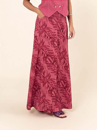Saia "Elegante" Longa Cós com Zíper