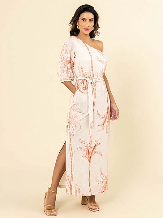 Vestido "Serena" Longuete Ombro Só
