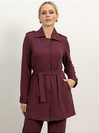Casaco "Vibrações" Trench Coat Texturizado