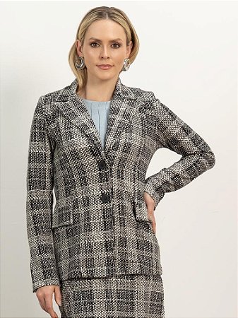 Blazer "Memórias" Padronagem  Xadrez