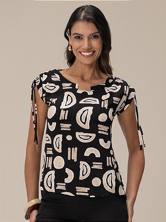 Blusa "Renovação" Ombros Franzidos