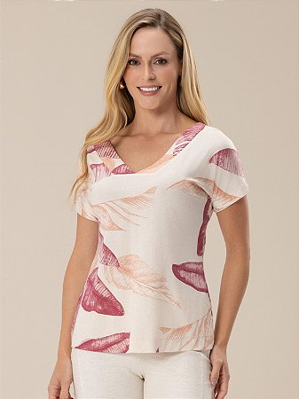 Blusa "Energia" Japonesa Decote V