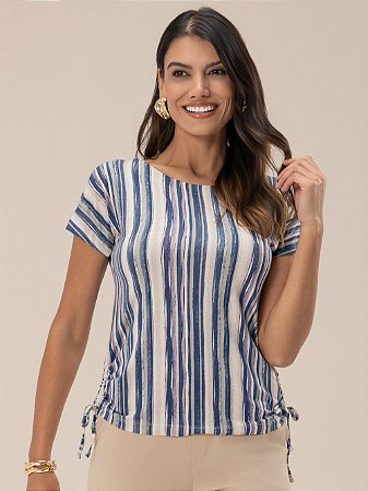 Blusa "Energia" Japonesa Franzidos Laterais