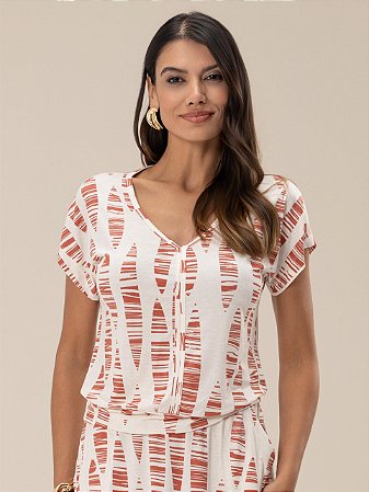 Blusa "Energia" Japonesa Blusê