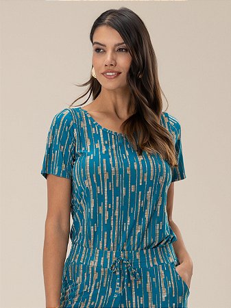 T-Shirt "Simplicidade" Manga Curta Estampada
