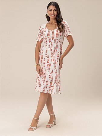 Vestido "Energia" Evasê Busto Franzido