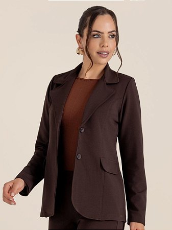 Blazer "Ânimo" Lapelas Arredondadas
