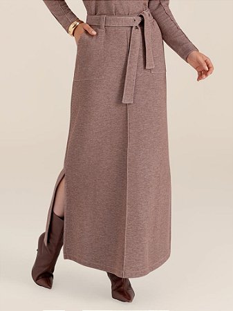 Saia "Clareza" Mesclada Longa