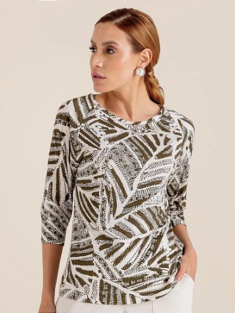 Blusa "Movimento" Manga ¾ Cavas Raglan