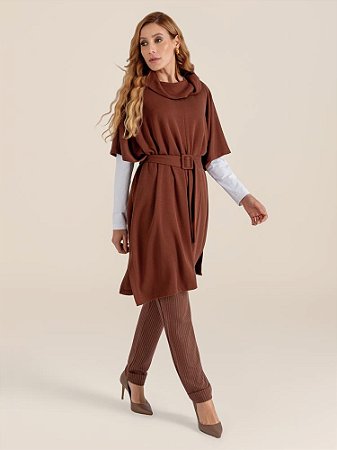 Capa "Calma" com Gola e Cinto