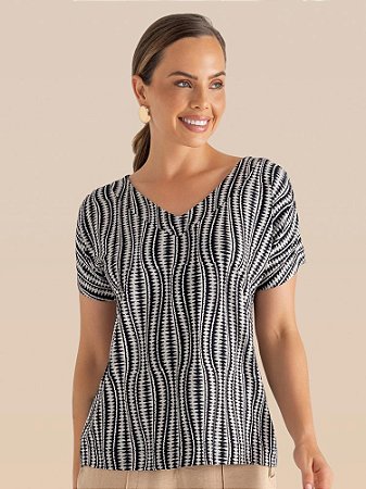 Blusa Orientar Japonesa Decote V