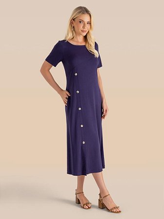 Vestido Nuances Mc Abotoamento Lateral