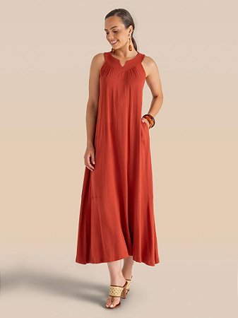Vestido Constância Sm Longo Costas Trançadas