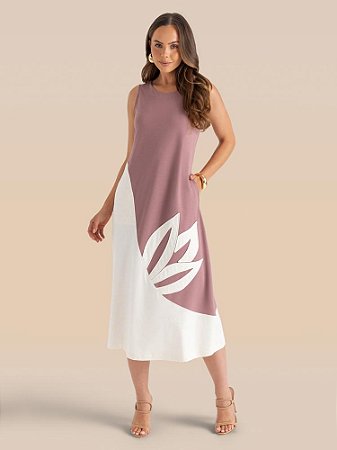 Vestido Serenidade Sm Midi Aplicação Exclusiva