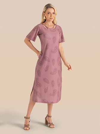 Vestido Serenidade Mc Decote Com Amarração
