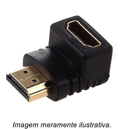 Adaptador HDMI Macho X Fêmea 90°