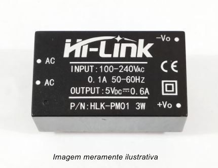 Mini Fonte Hi-Link HLK-PM01 5V DC