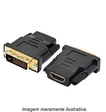 Conversor Adaptador DVI-I (24+1) Macho X HDMI Fêmea