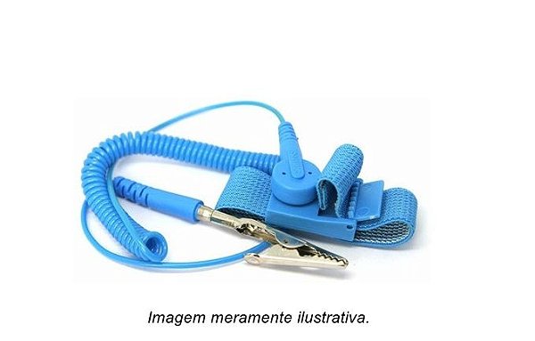 Pulseira Antiestática ESD Garra Jacaré 45mm