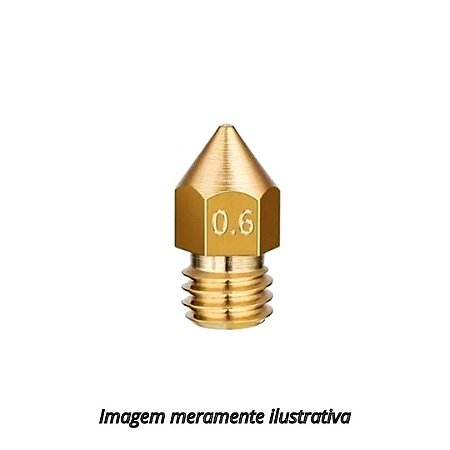 Bico Nozzle MK8 M6 0.6mm Impressora 3D