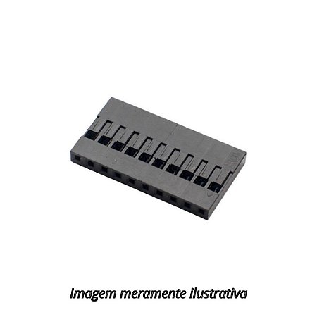 Alojamento 10 Vias Modu 2,54mm