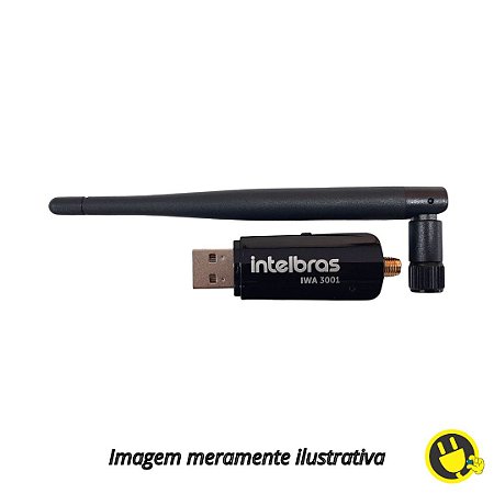 Adaptador USB Wi-Fi 4 Alto Ganho com Antena Externa IWA 3001 Intelbras