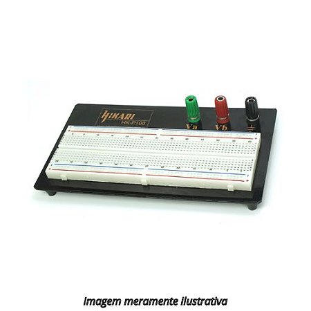 Protoboard 830 Furos com Base Metálica HK-P100 Hikari